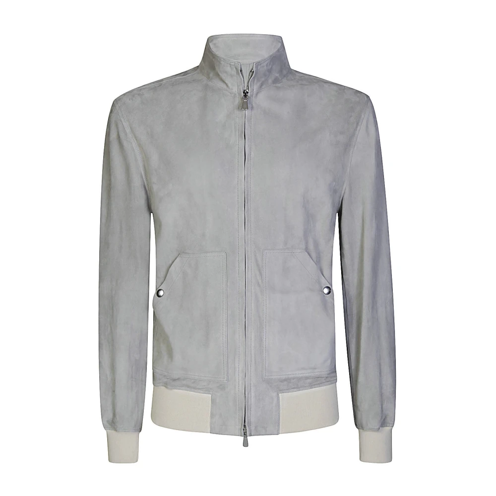 Eleventy Suede Nappato Leren Jas Gray Heren