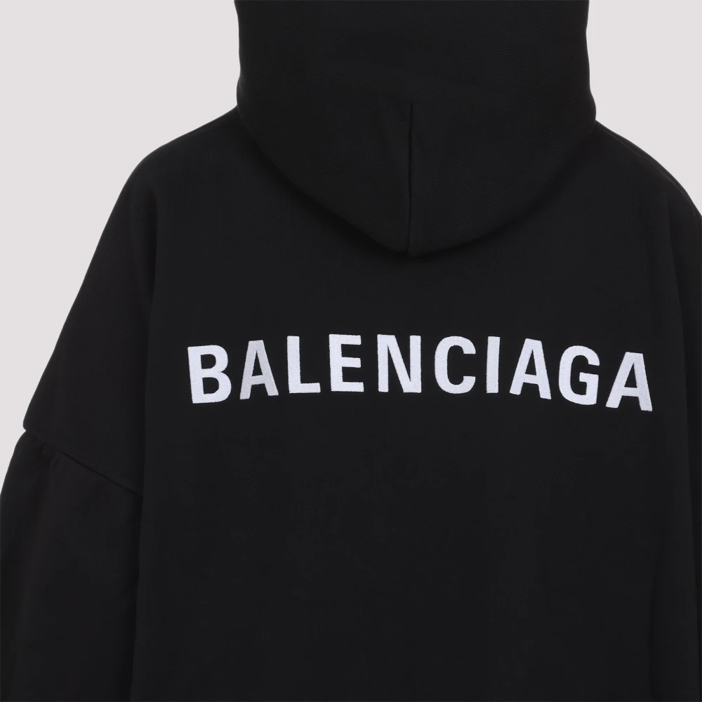 Balenciaga Cropped Hoodie Black Dames