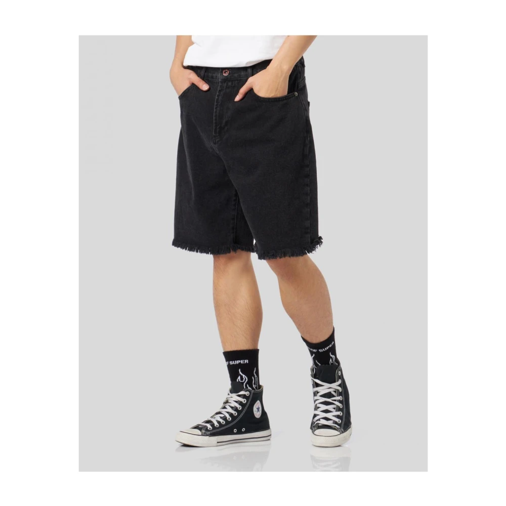 Vision OF Super Katoenen Bermuda Shorts Black Heren