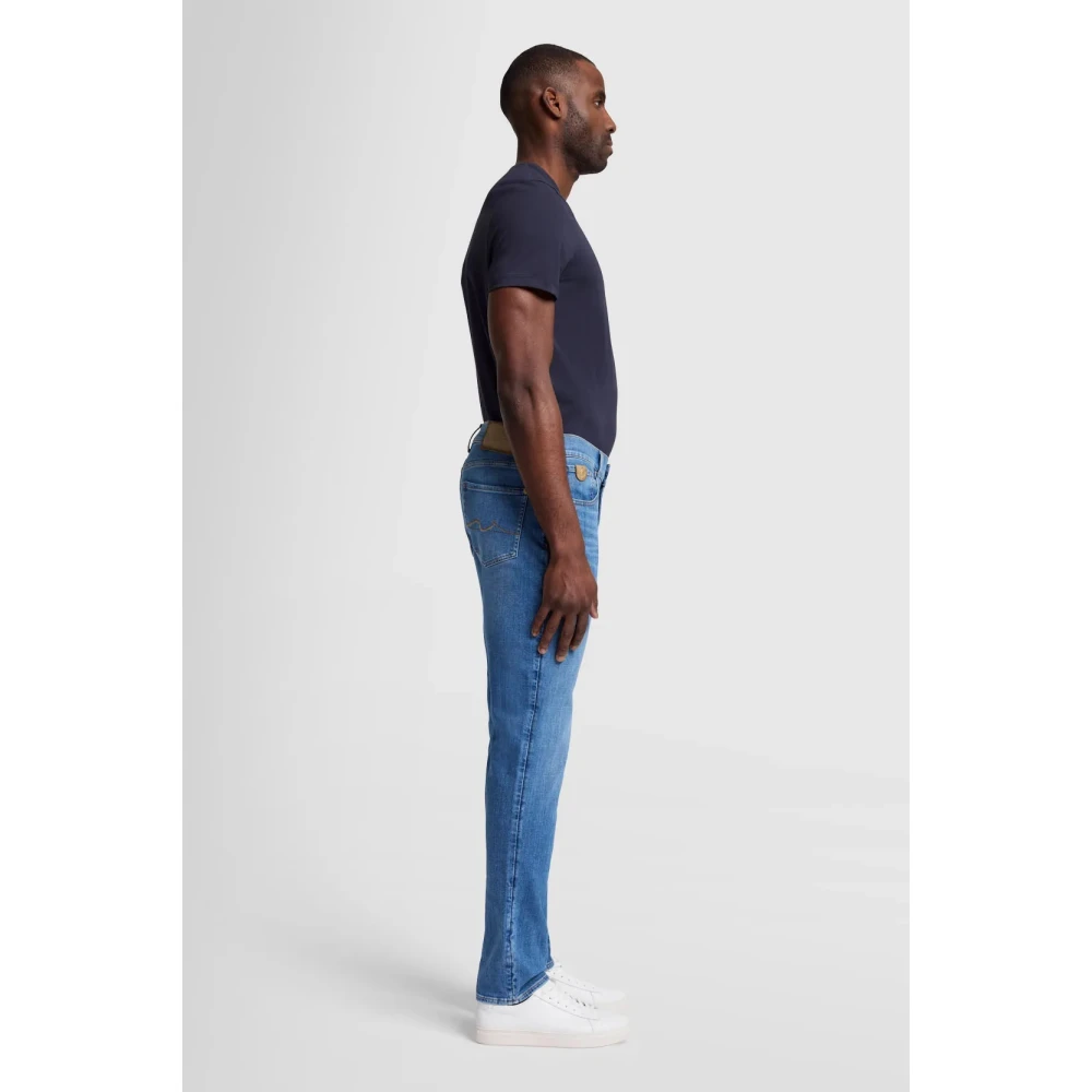 7 For All Mankind Slim Fit Jeans Donkerblauw Blue Heren