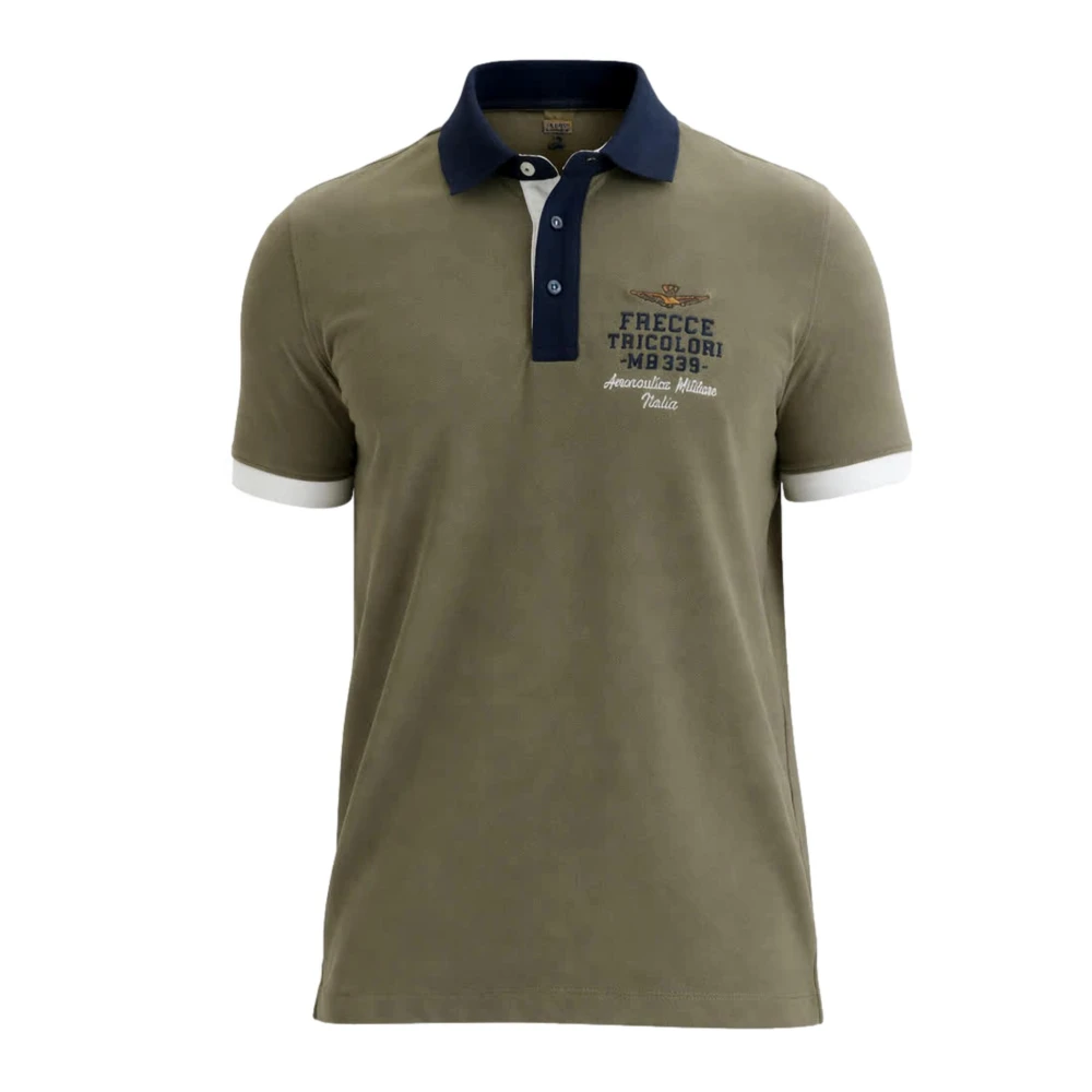 Aeronautica Militare Men's Green Polo Shirts, 2XL, Po1908up00191 Polo