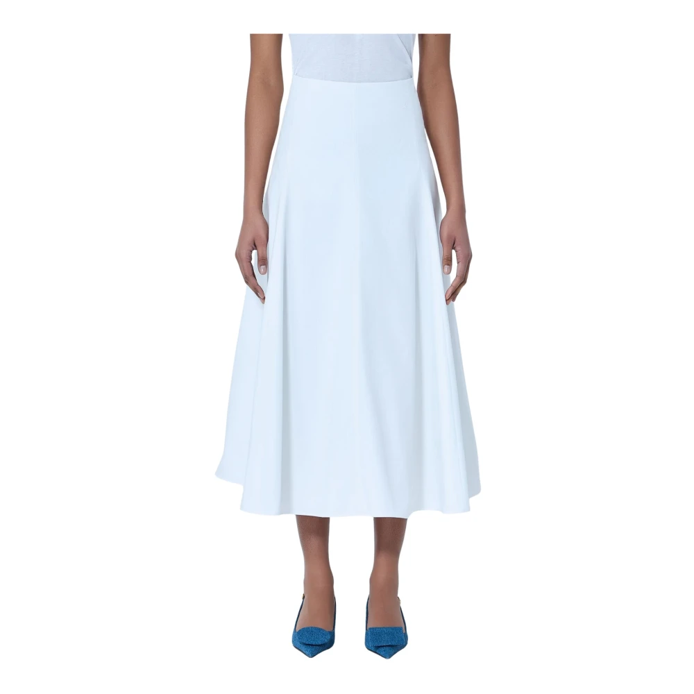 Jacquemus Women's White Midi Skirts, 2XS, A-Line Midi Skirt