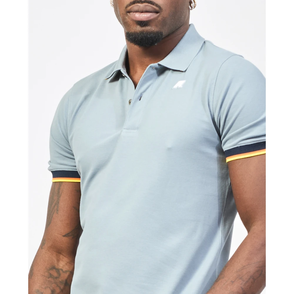 K-way Stretch Katoenen Polo Shirt Grijs Gray Heren