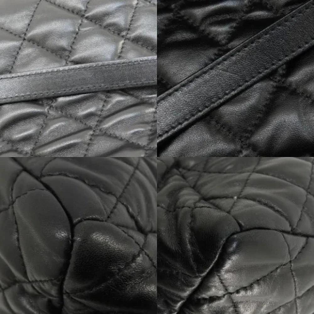Chanel Vintage Pre-owned Leather totes Black Dames