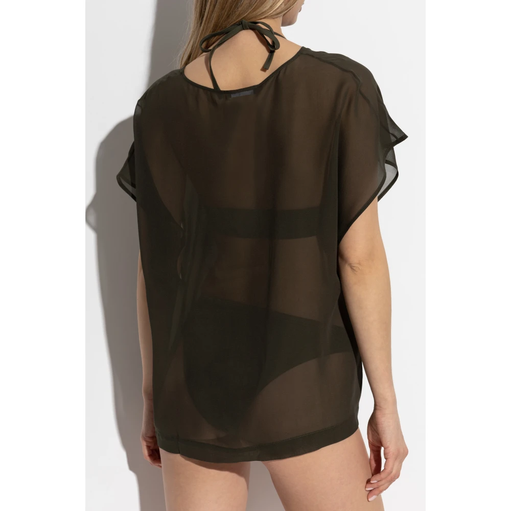 Balmain Zijden top Green Dames