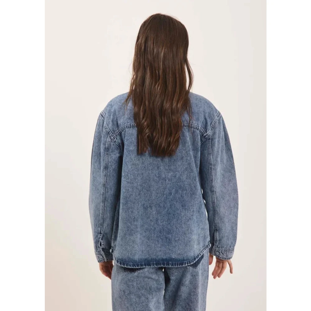 Norr Lichtblauwe Denim Blouse Jack Blue Dames