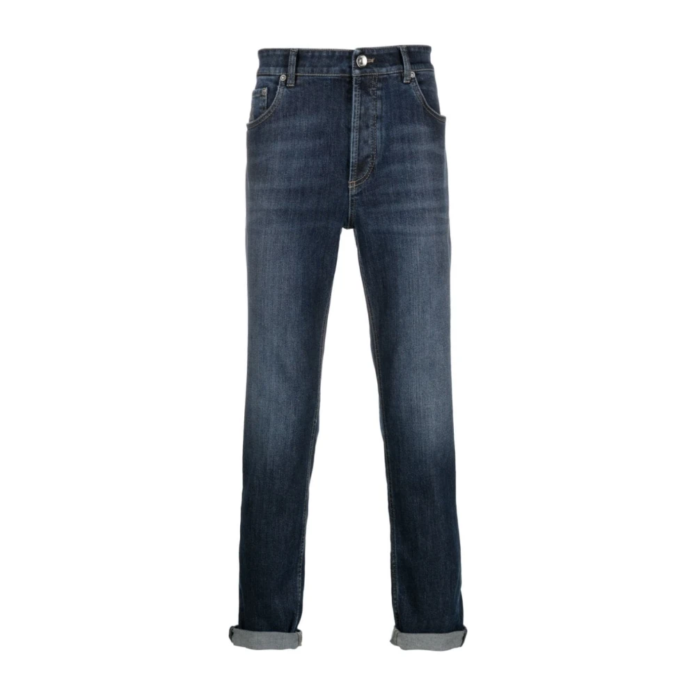 BRUNELLO CUCINELLI Slim-Fit Blauwe Jeans Aw23 Blue Heren