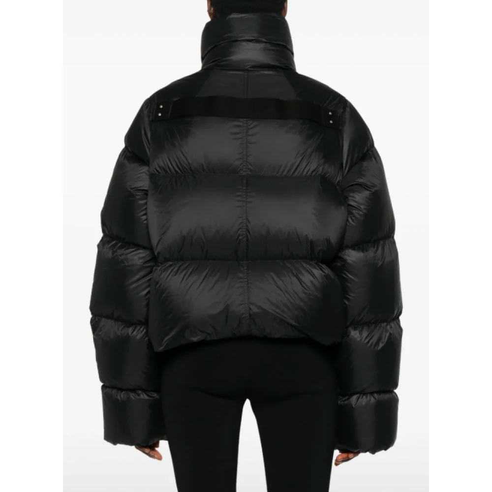 Rick Owens Zwarte Puffer Turtle Jas Black Dames