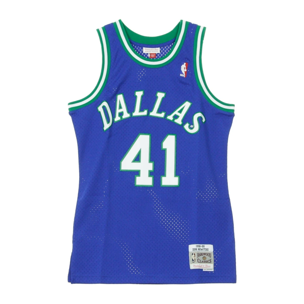 Mitchell & Ness Men's Blue Dirk Nowitzki Basketball Tank Top - Training - S - Sport