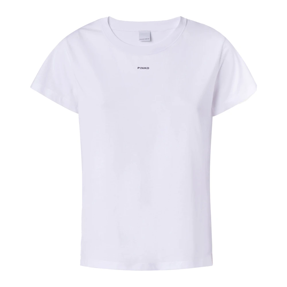 pinko Casual Katoenen T-Shirt voor Vrouwen White Dames