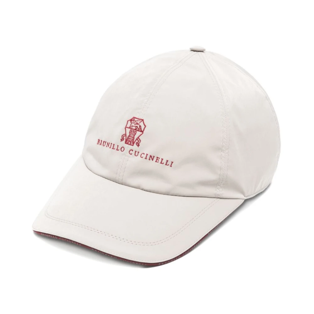 Brunello Cucinelli Men's Brown Hats & Caps, M, Logo Baseball Cap