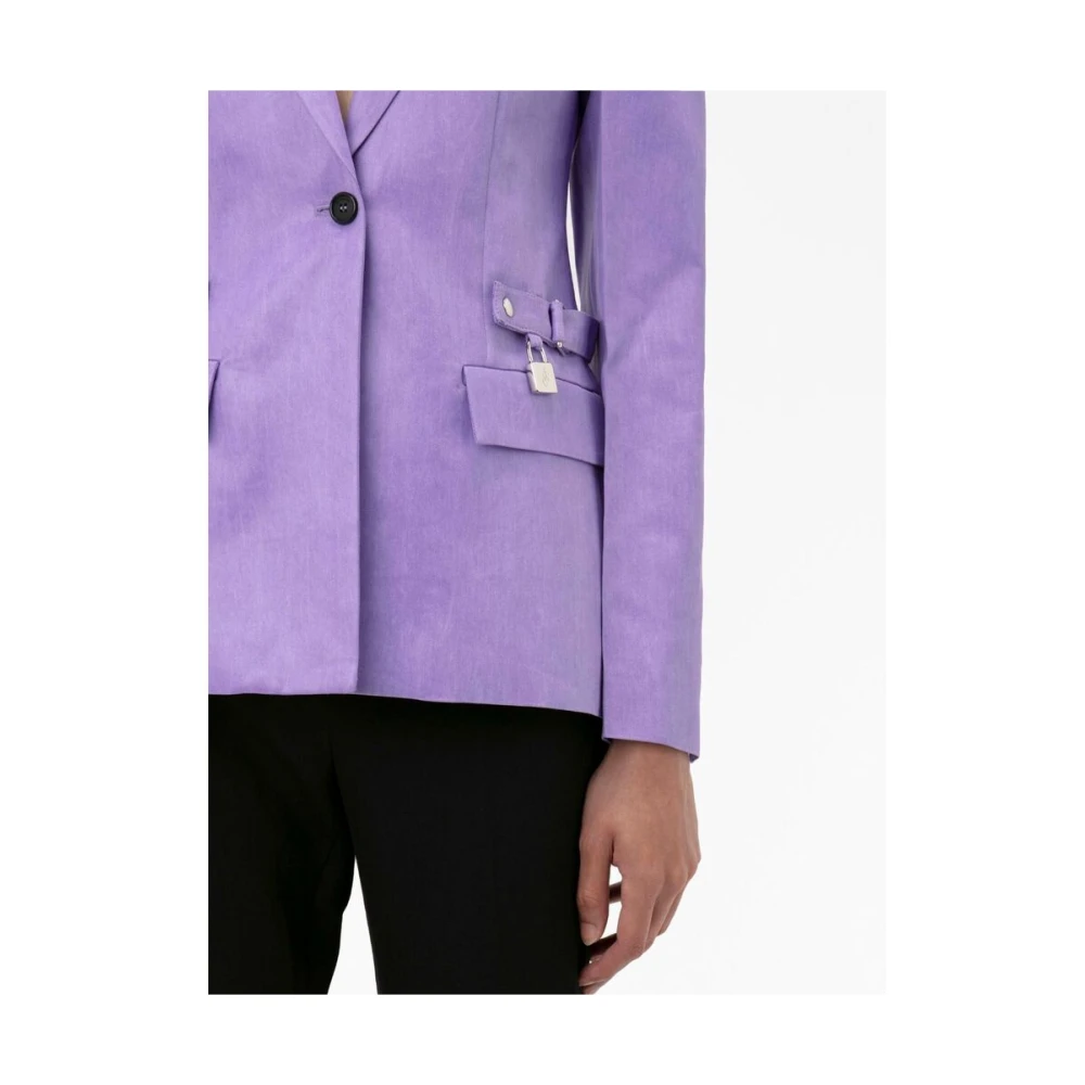 JW Anderson Lavendel Blazer met Hangslot Detail Purple Dames