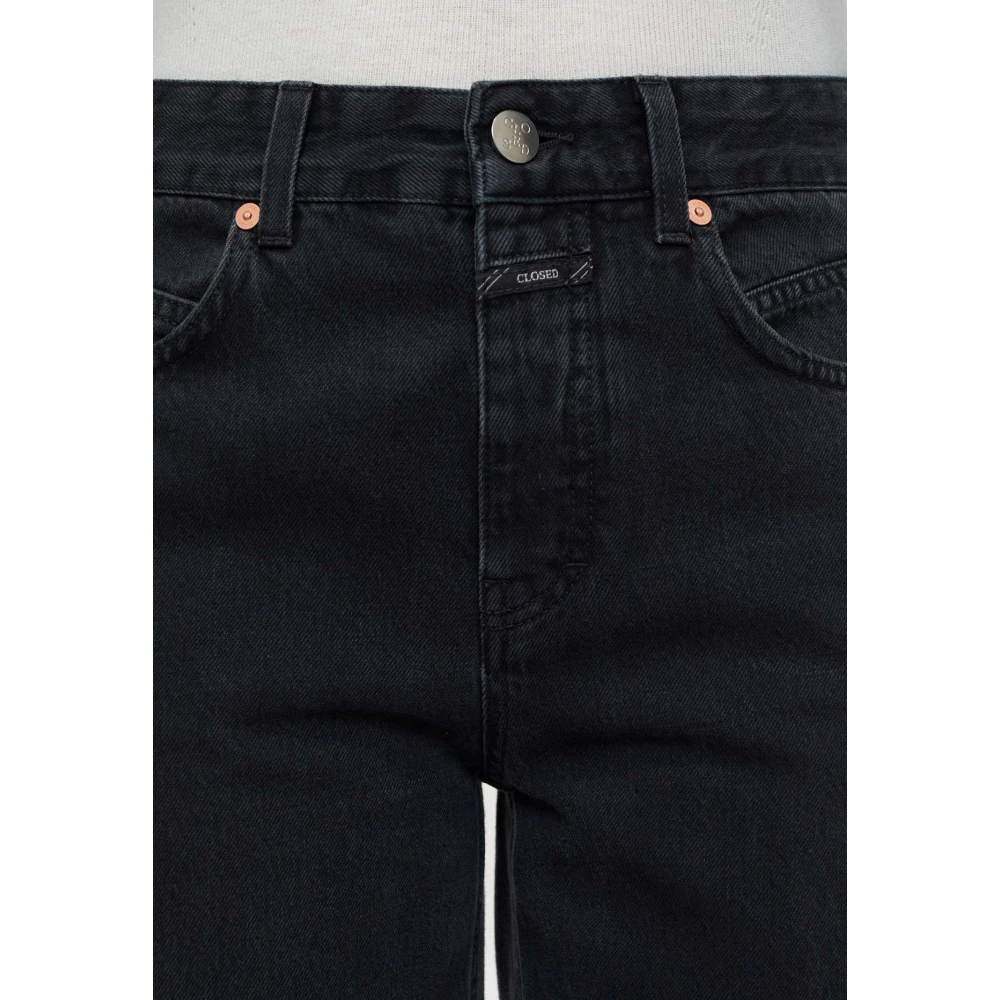 closed Zwarte wide-leg denim broek met norHeren taille Black Dames