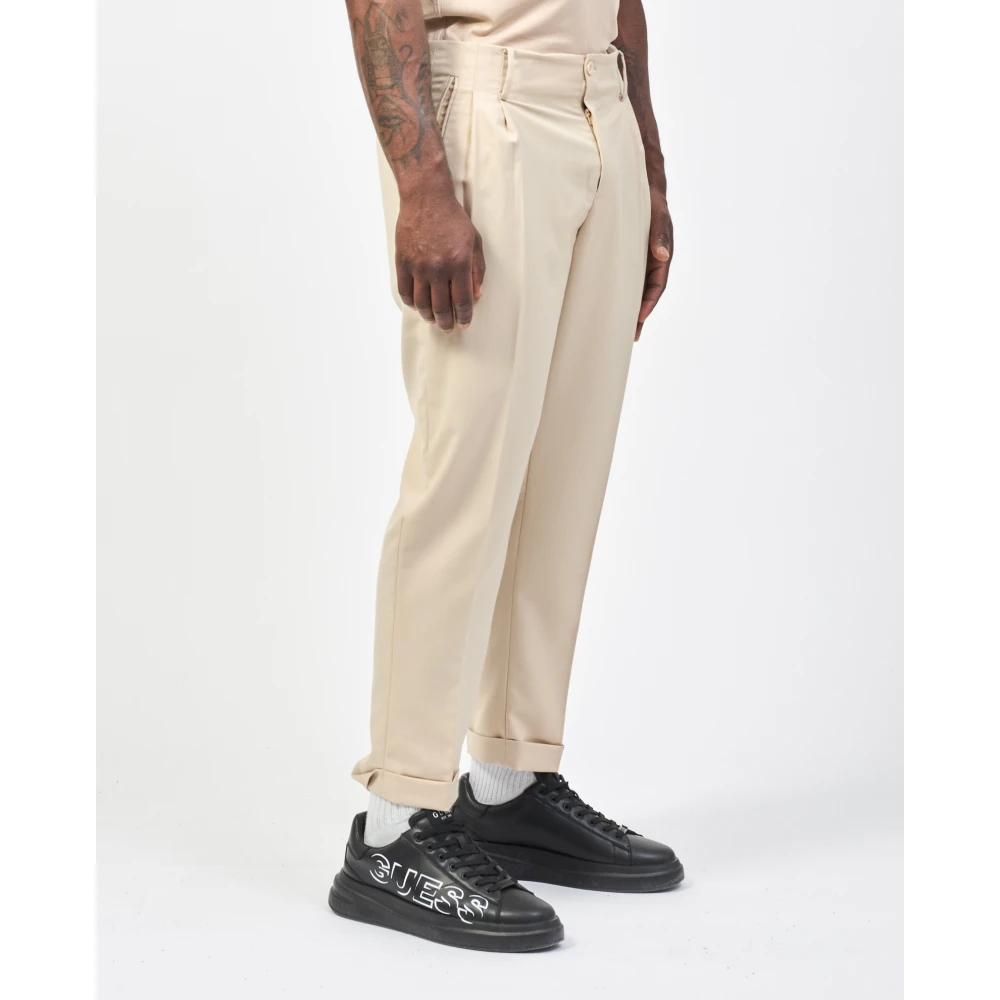 Richmond Zandbroek met Pences en Zakken Beige Heren