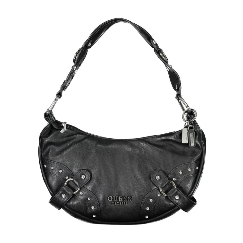 Guess Schoudertas met contrastdetails en ritssluiting Black Dames