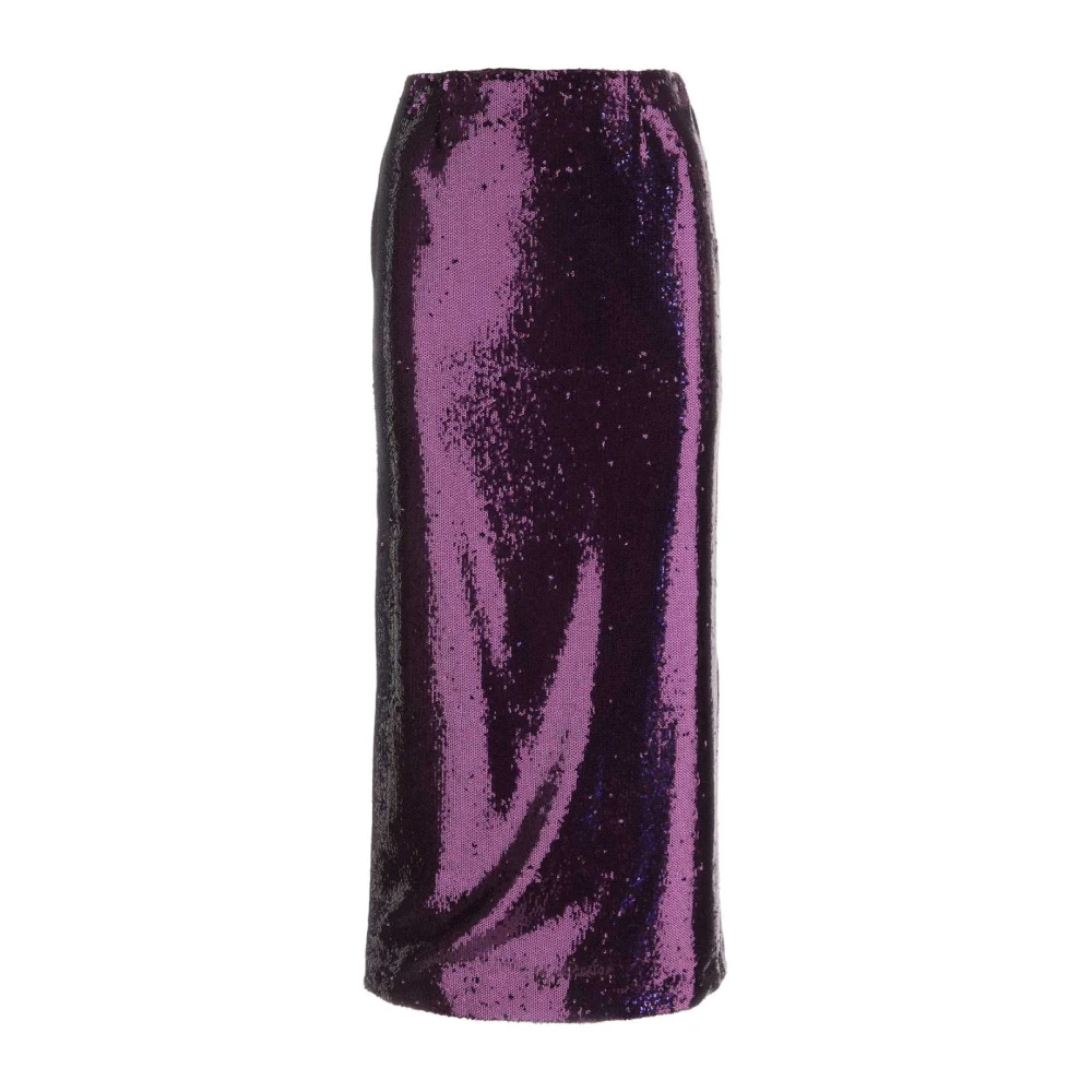 Philosophy di Lorenzo Serafini Glamorös Lila Paljetter Maxi Kjol Purple, Dam