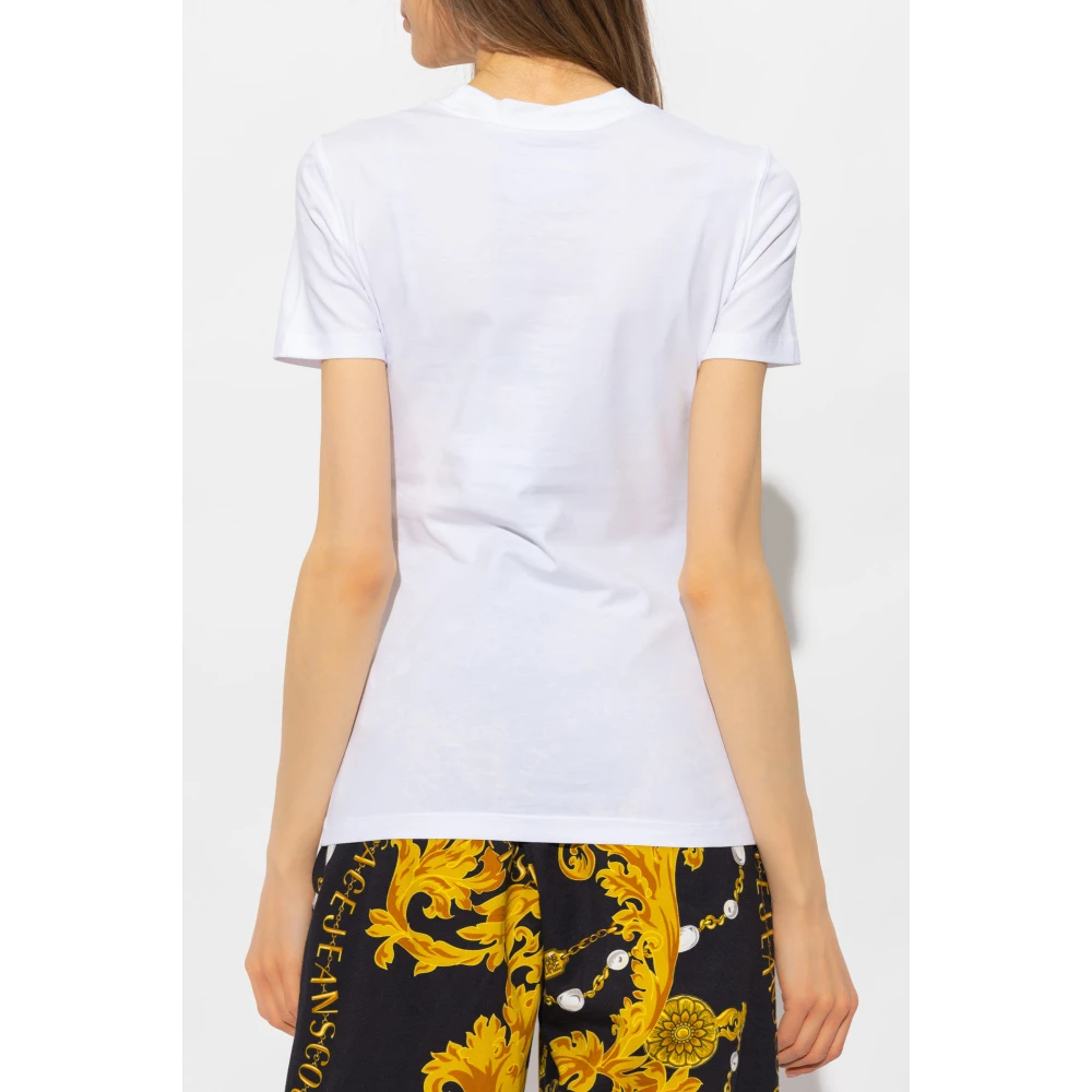 Versace Jeans Couture Bedrukt T-shirt White Dames