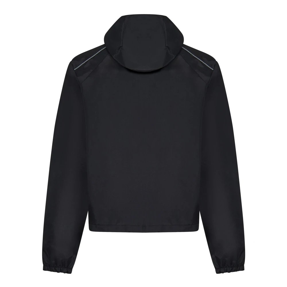 Coperni Zwarte rits capuchonjas met logopatch Black Heren