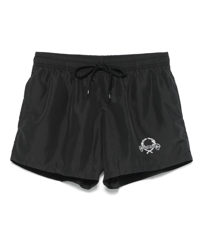 short-de-plage-noir-laurel-crown