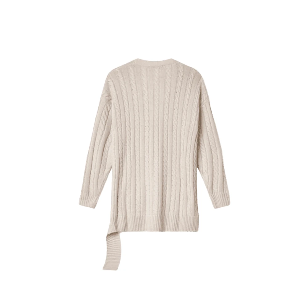Mar De Margaritas Ivoor Zijvlecht Vest Beige Dames
