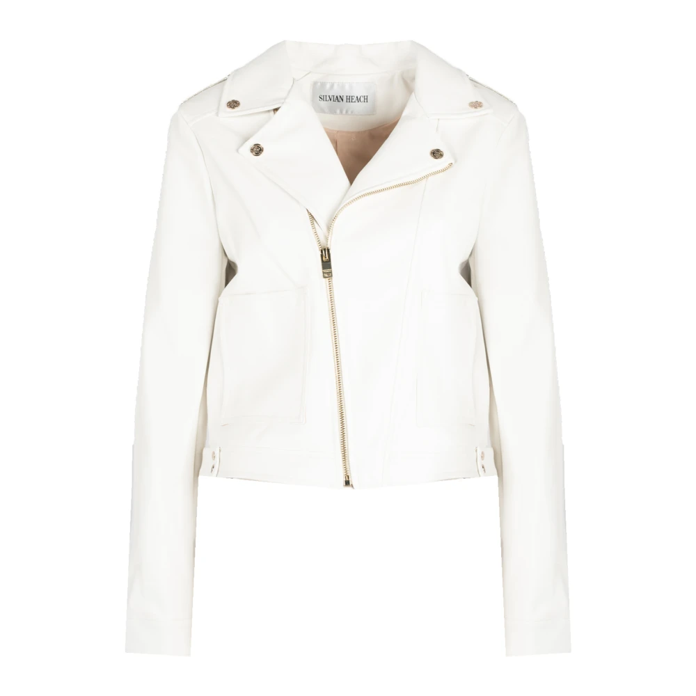 silvian heach , giacca ramoneska alla moda white, , taglia: m donna