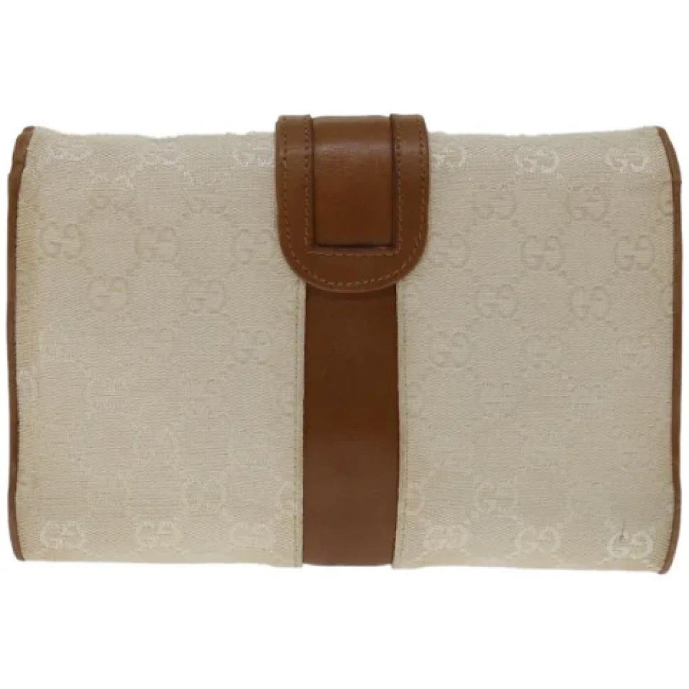 Gucci Vintage Pre-owned Canvas clutches White Dames