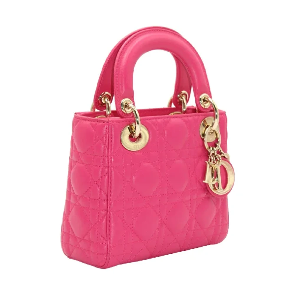 Dior Vintage Pre-owned Leather handbags Pink Dames