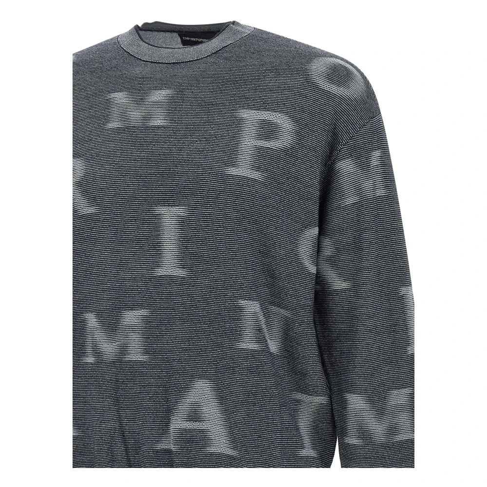 Emporio Armani Heren Woltrui Zwart Tie Dye Gray Heren