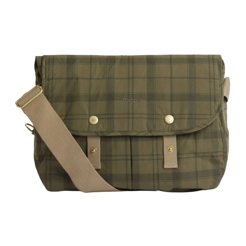Barbour Men's Green Transport Riever Crossbody Bag - Cross Body Messenger - One Size - Bags