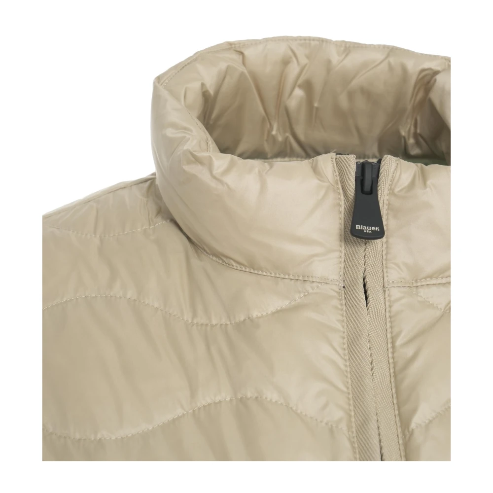 Blauer Chique Beige Gewatteerd Vest Beige Dames