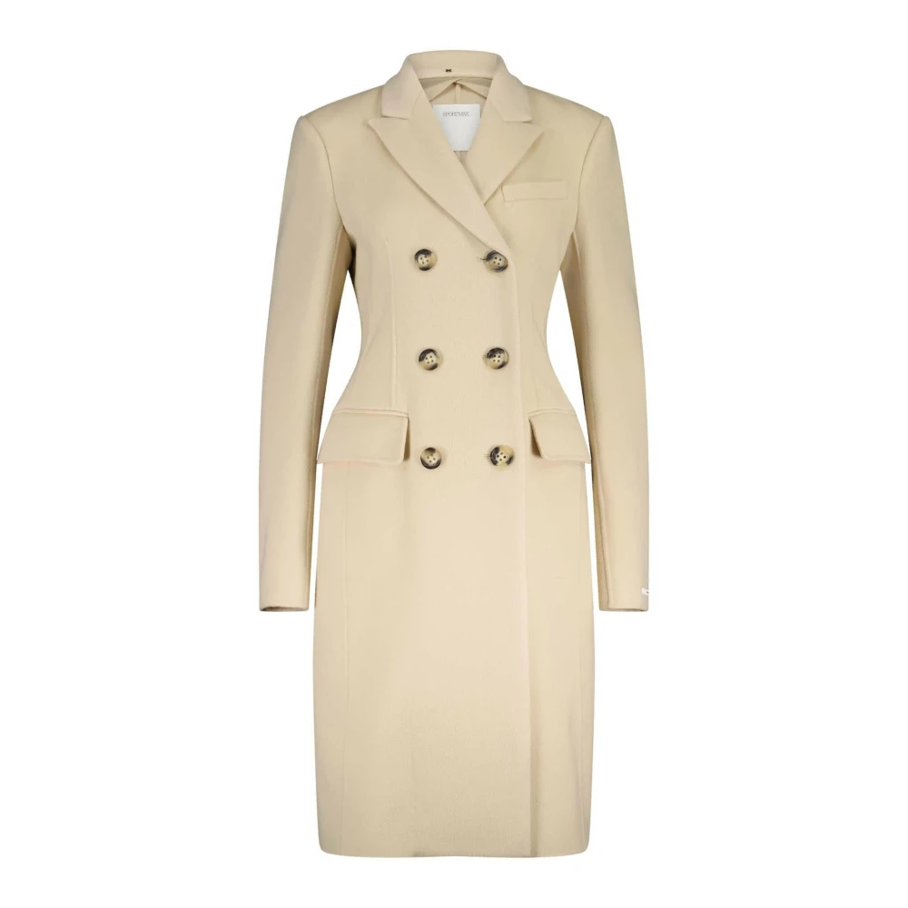 Sportmax Ull Morgana Kappa Klassisk Stil Beige, Dam