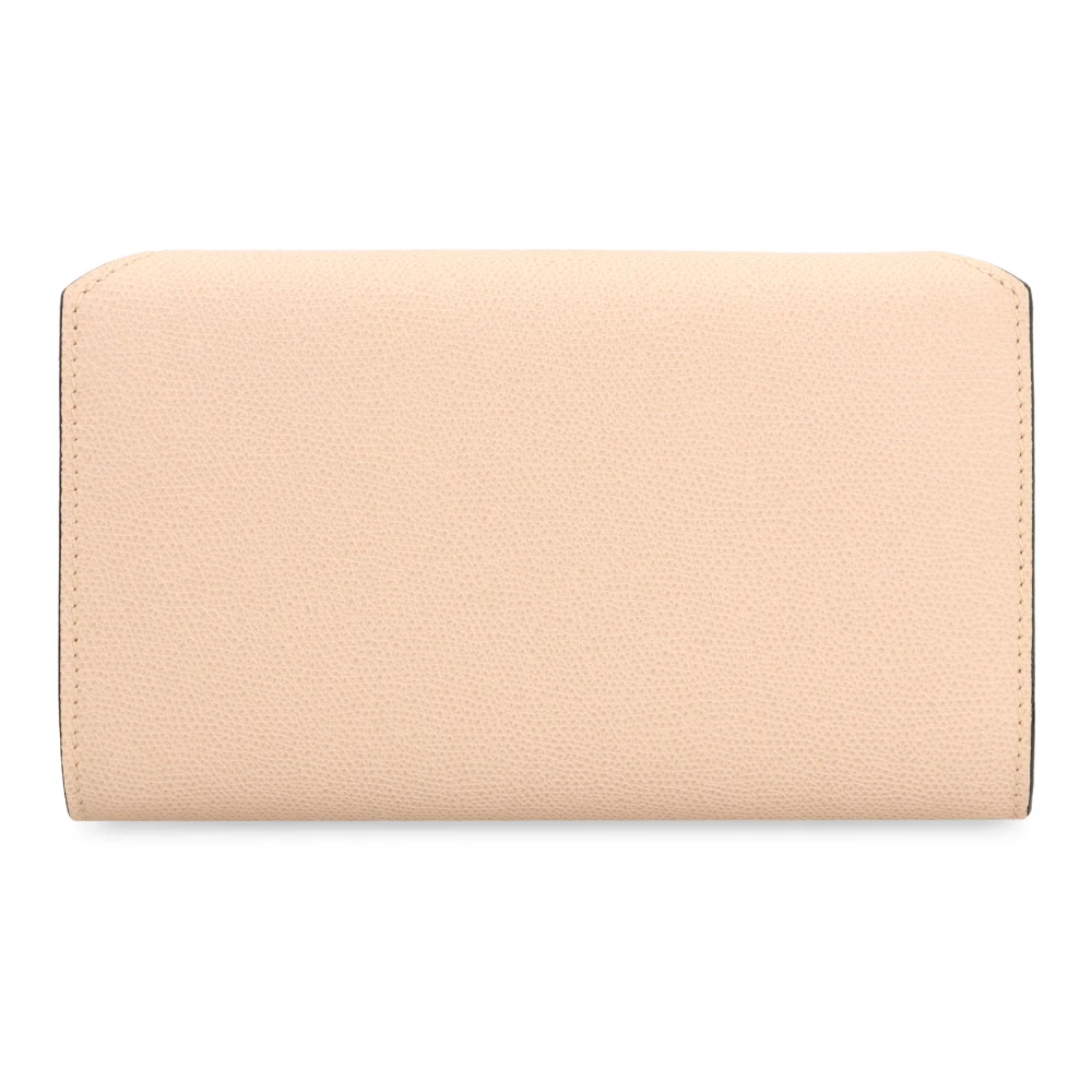 Valextra Leren Clutch met Kettingband Pink Dames