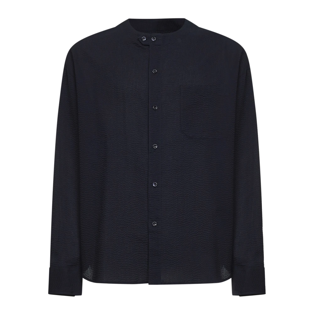 Giorgio Armani Blå Skjorta Med Knappförsedd Bröstficka