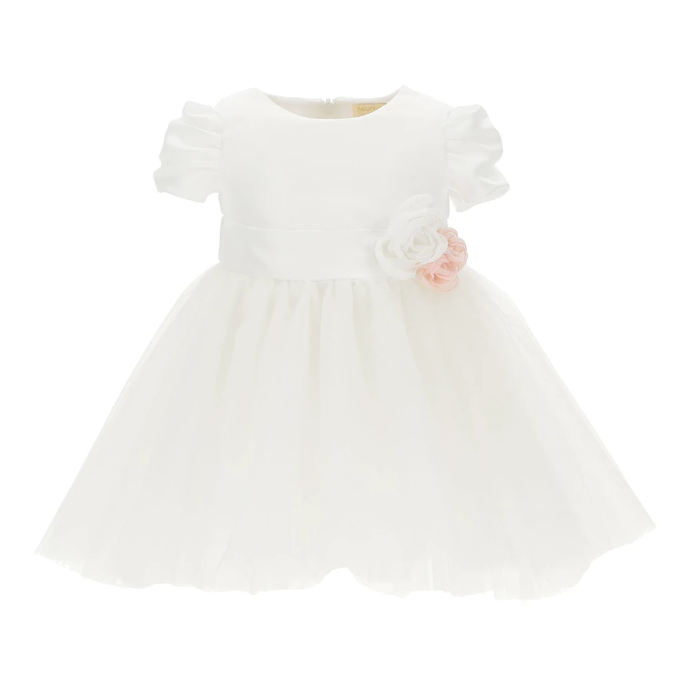 Monnalisa Girls White Dresses, 12 M, Party Dresses
