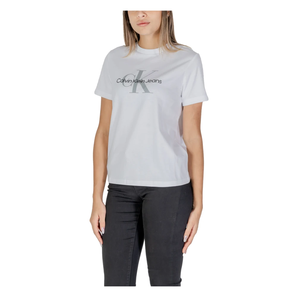 Calvin Klein Jeans Herfst Winter Dames T-Shirts Collectie White Dames