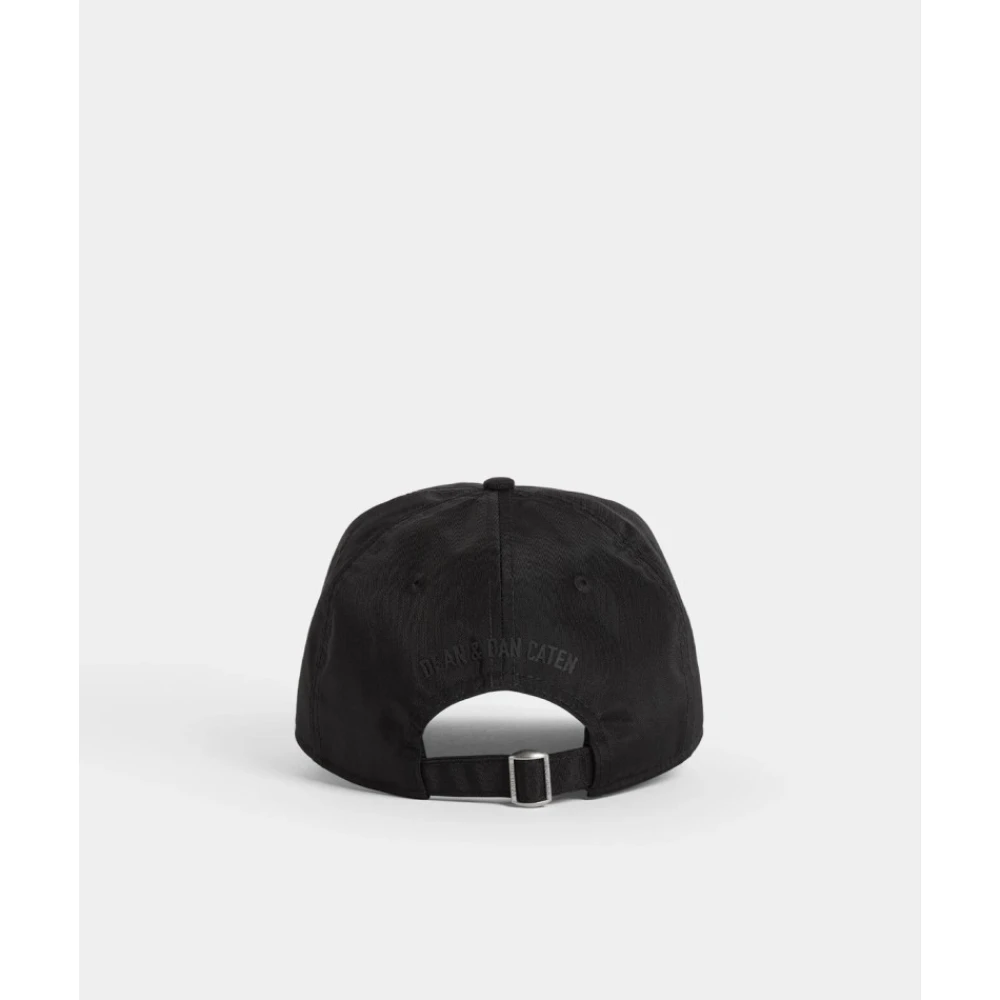 Dsquared2 Zilveren Voorkant Logo Verstelbare Klep Black Unisex