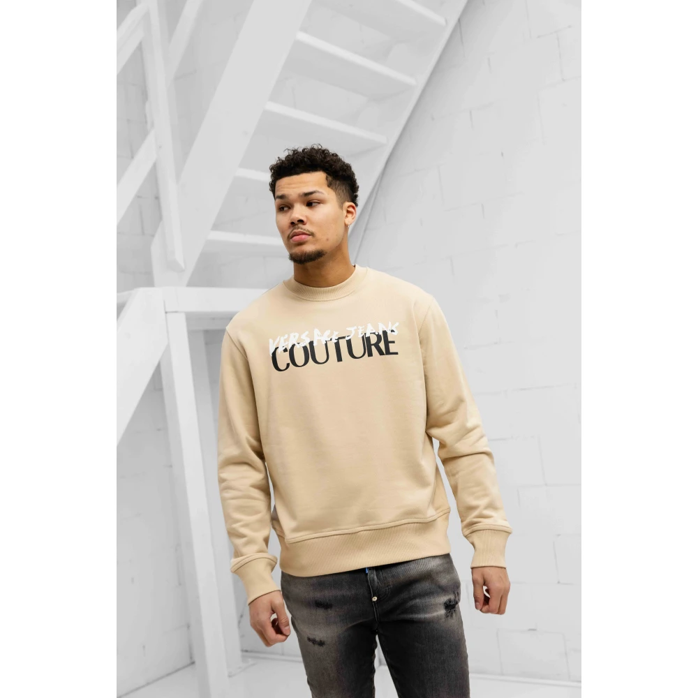 Versace Jeans Couture Logo Sweater Beige Heren Beige Heren