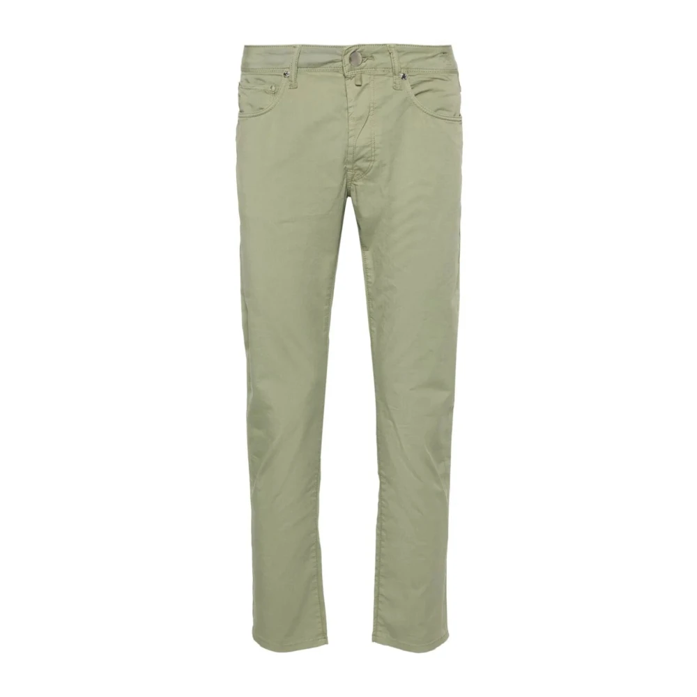 Incotex Denim Jeans met 5 Zakken Green Heren