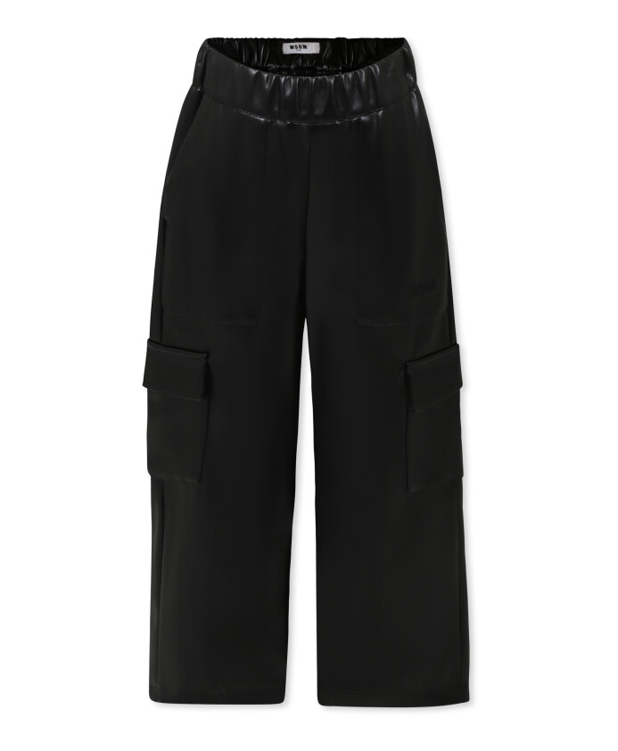 zwarte-faux-leren-casual-broek
