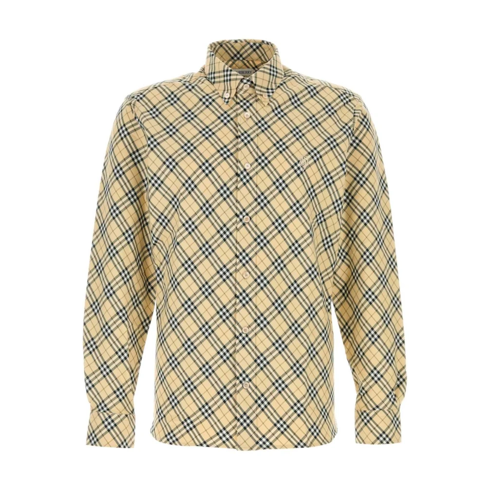 Burberry Mannelijk Multicolor Overhemden Heren, Veelkleurig, M, Klassiek Geruit Shirt Met Lange Mouwen