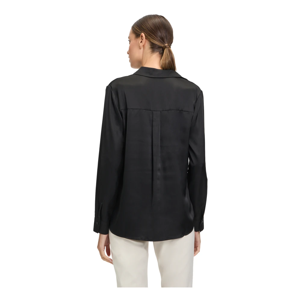 Betty Barclay Elegante lange blouse met V-hals Black Dames
