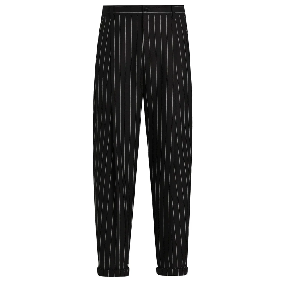 Dolce & Gabbana Hombre Negro Pantalones, Talla: L