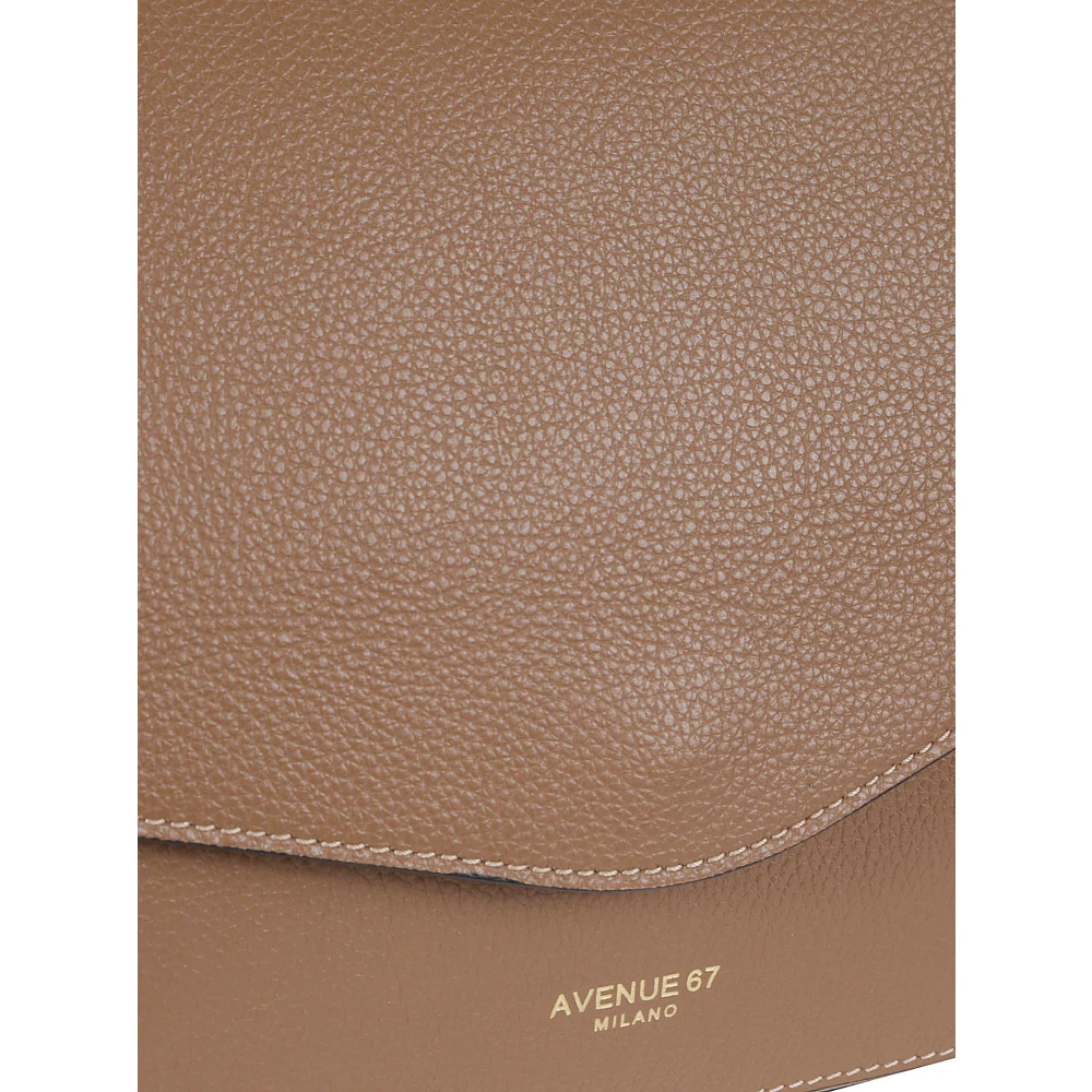 Avenue 67 Leren Handtas Gemaakt in Italië Brown Dames