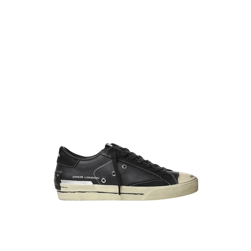 Crime London Uomo Nero Scarpe, 42 Eu, New,