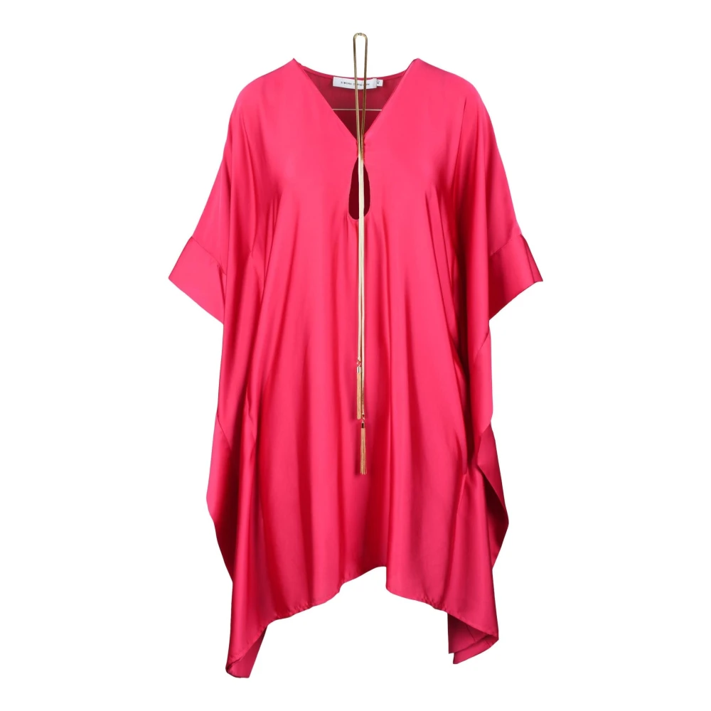 Simona Corsellini Elegante Polyester Jurk Pink Dames