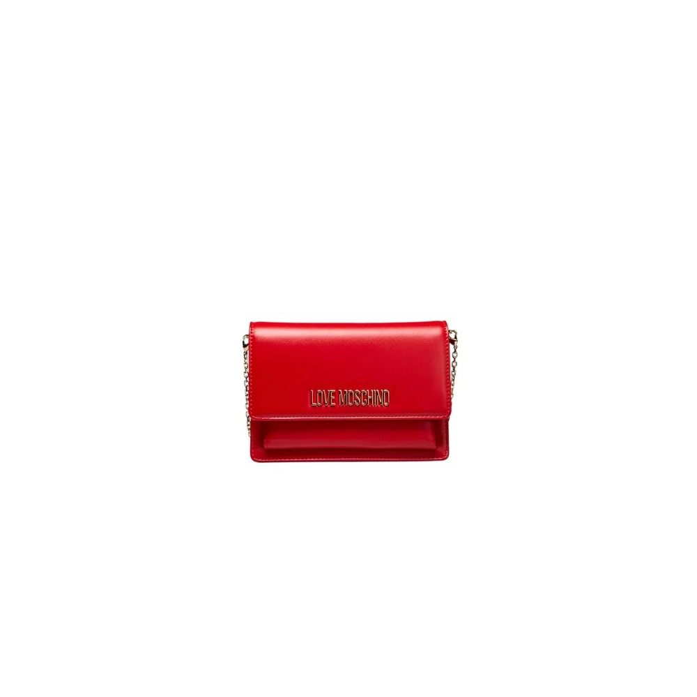 Love Moschino Röd Crossbody-väska med Kedja Red, Dam