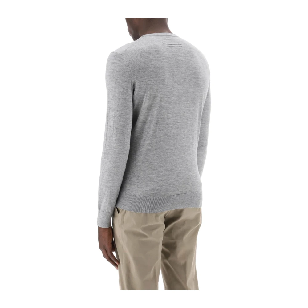 Ermenegildo Zegna Gezellig Gebreide Pullover Sweater Gray Heren