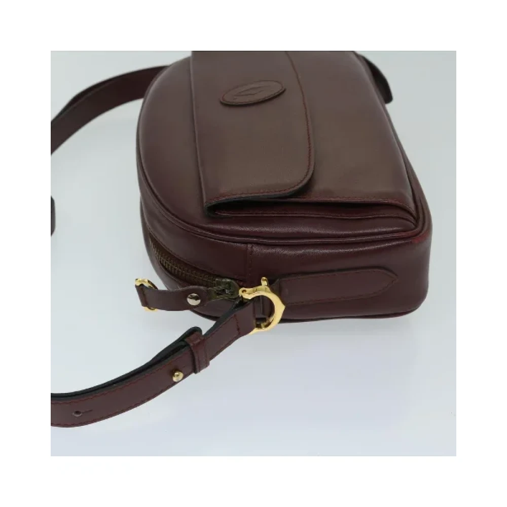 Cartier Vintage Pre-owned Leather shoulder-bags Red Dames