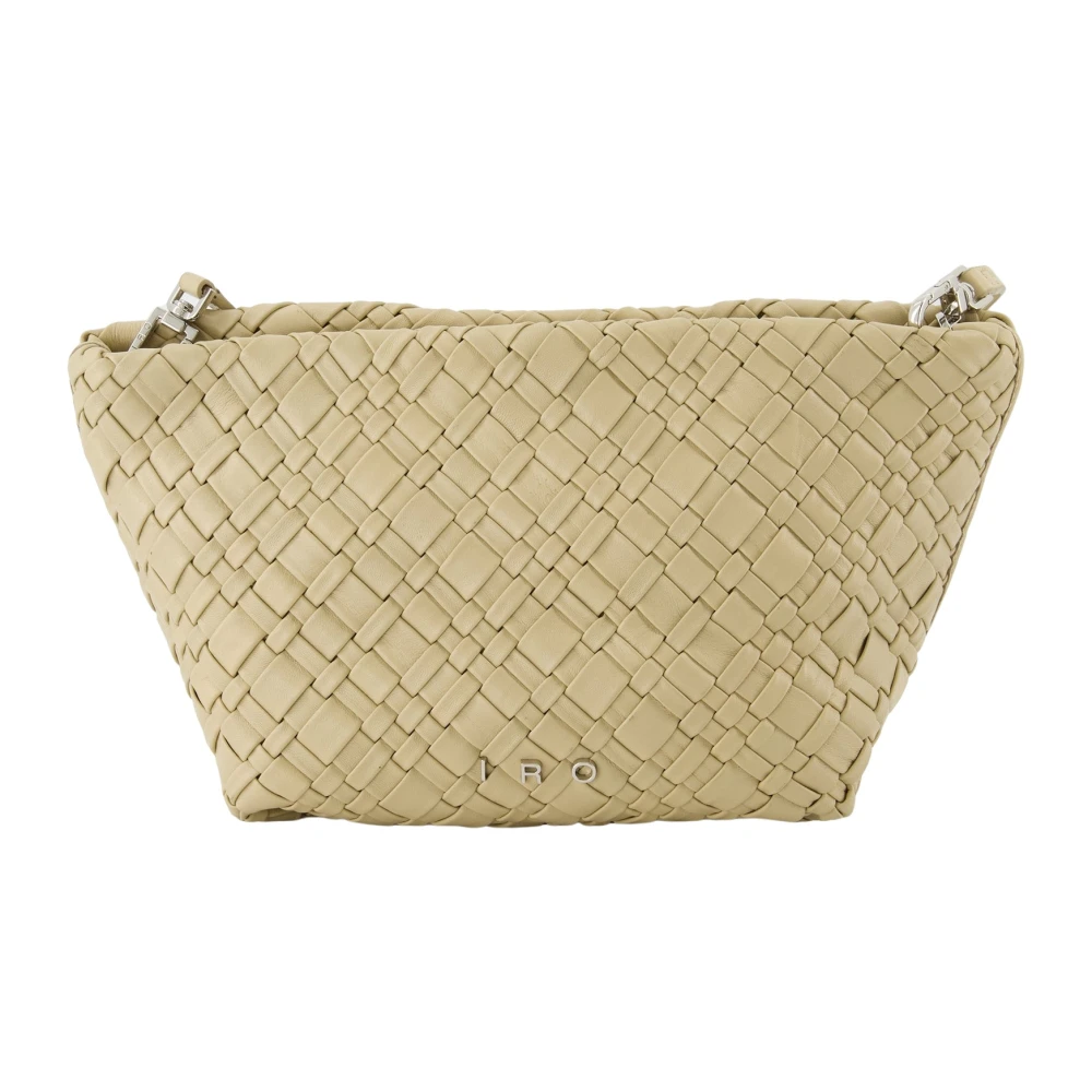 IRO Gevlochten leren clutch Lente-Zomer 2025 Beige Dames