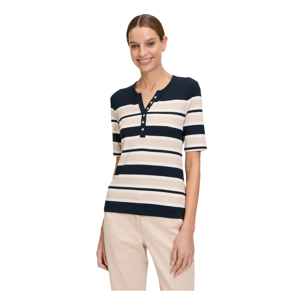 Betty Barclay Gestreept Basic Shirt met Knopen Multicolor Dames